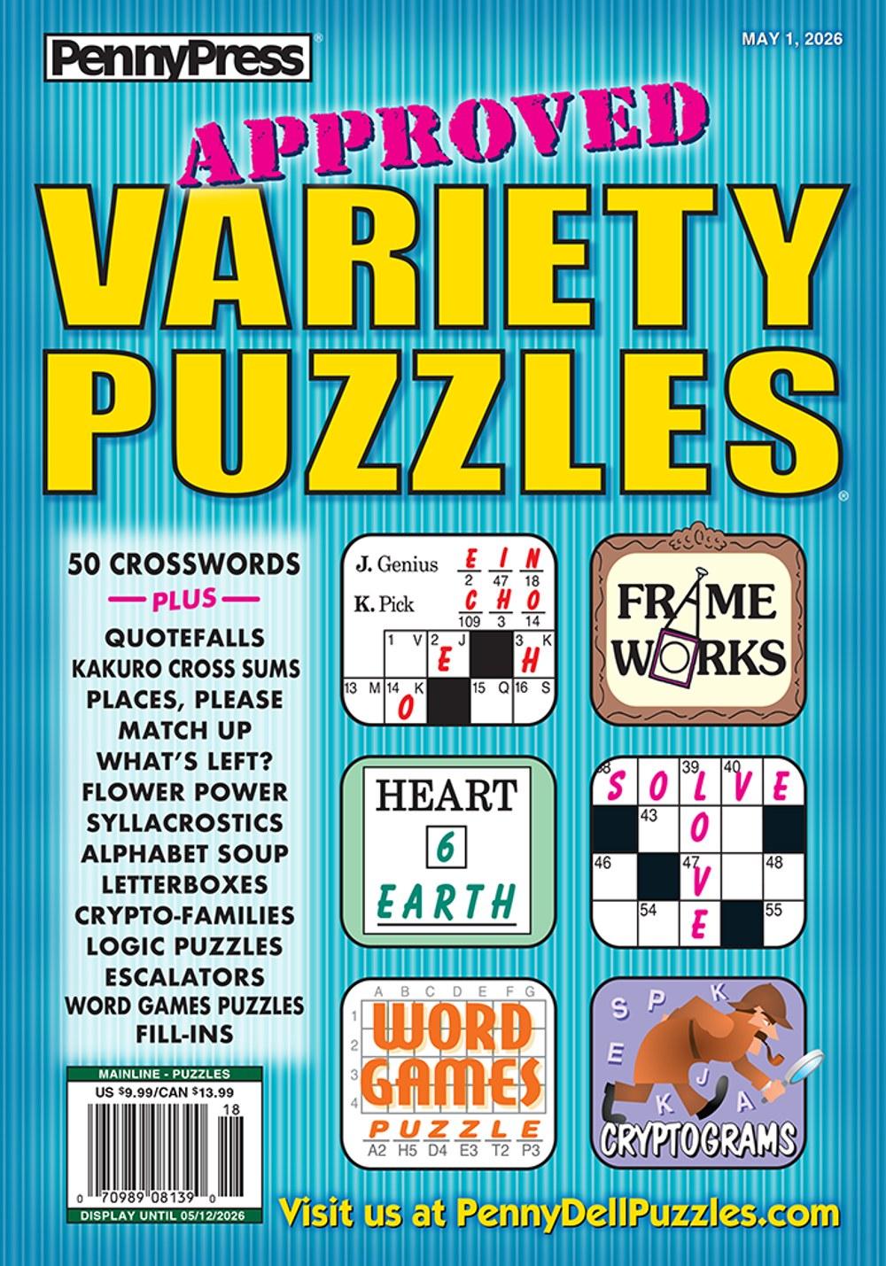 Approved Variety Puzzles Magazine Subscription