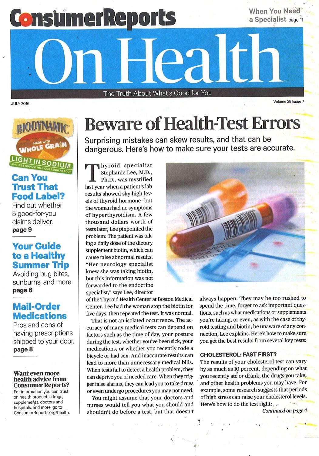 Consumer Reports On Health Magazine Subscription Discount | Better ...