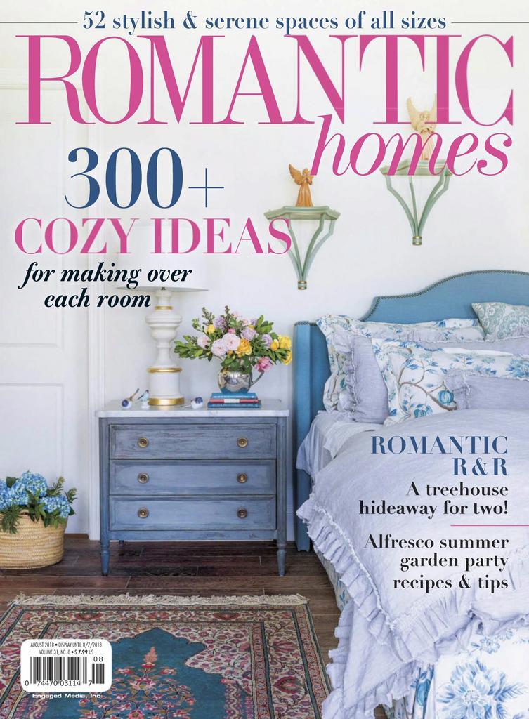 Romantic Homes Magazine Subscription Discount Casual Elegance   8123 Romantic Homes Cover 2018 August 1 Issue 