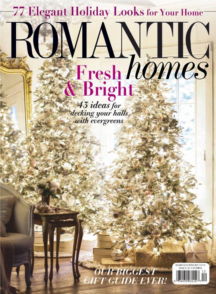 Romantic Homes Magazine Subscription Discount Casual Elegance   8123 Romantic Homes Cover 2018 December 1 Issue 