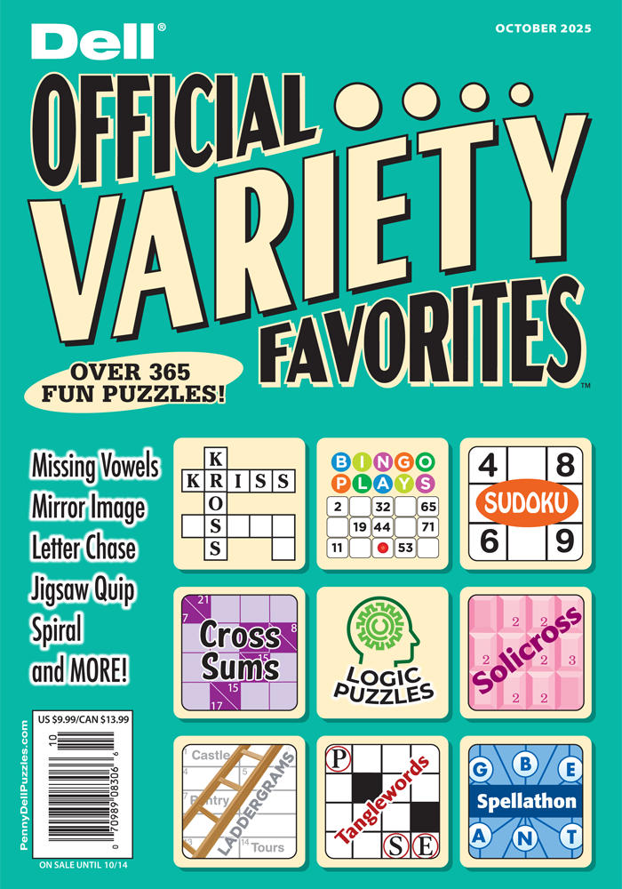 Dell Official Variety Favorites Puzzle Magazine Subscription