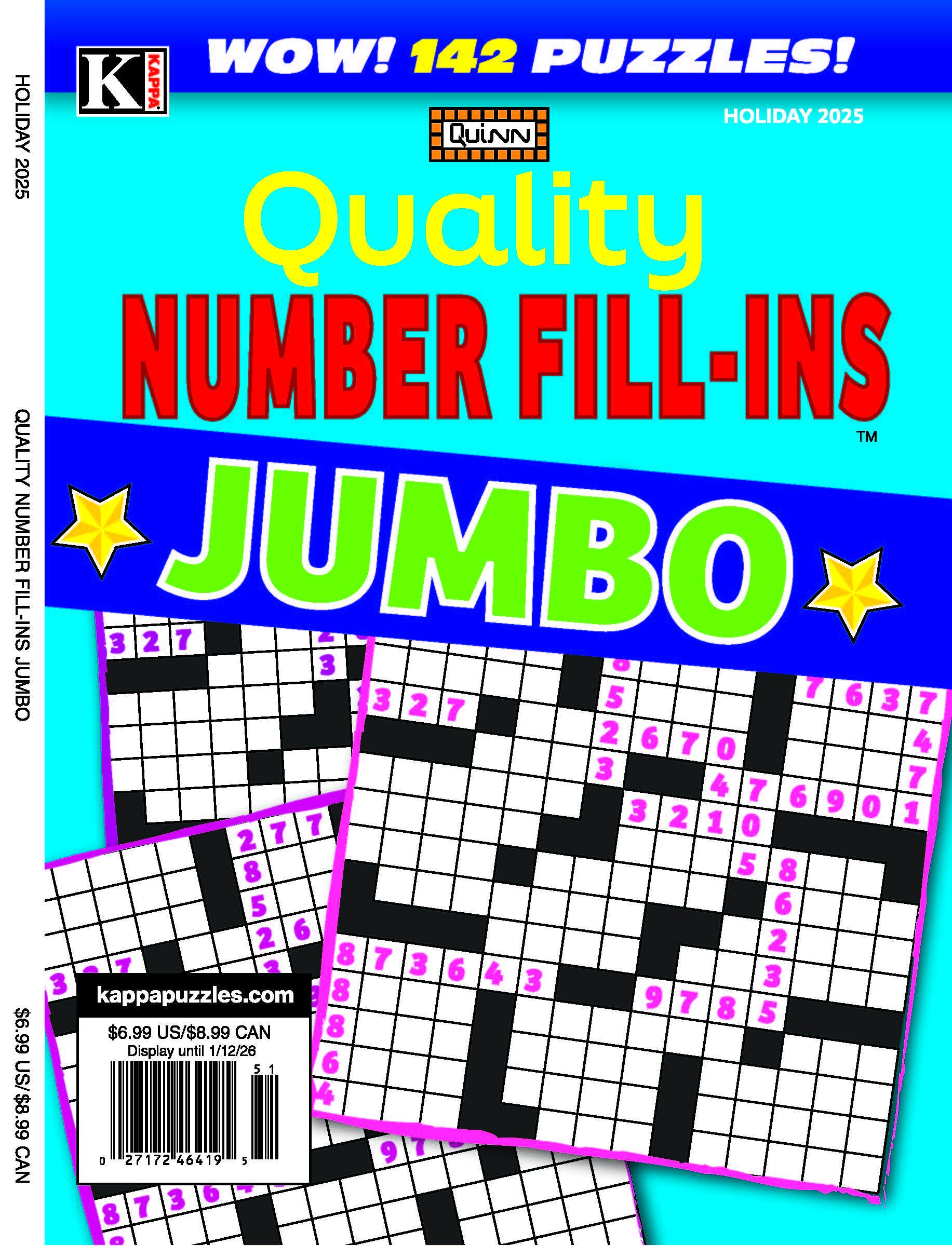 Quality Number Fill-ins Jumbo Magazine Subscription