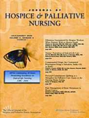Journal Of Hospice & Palliative Nursing Subscription