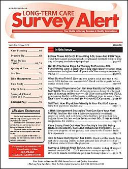 Long Term Care Survey Alert Magazine Subscription